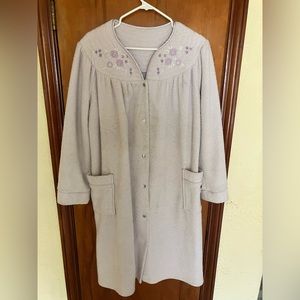 Classic Flowers Warm Night Gown Womens Robe Size L